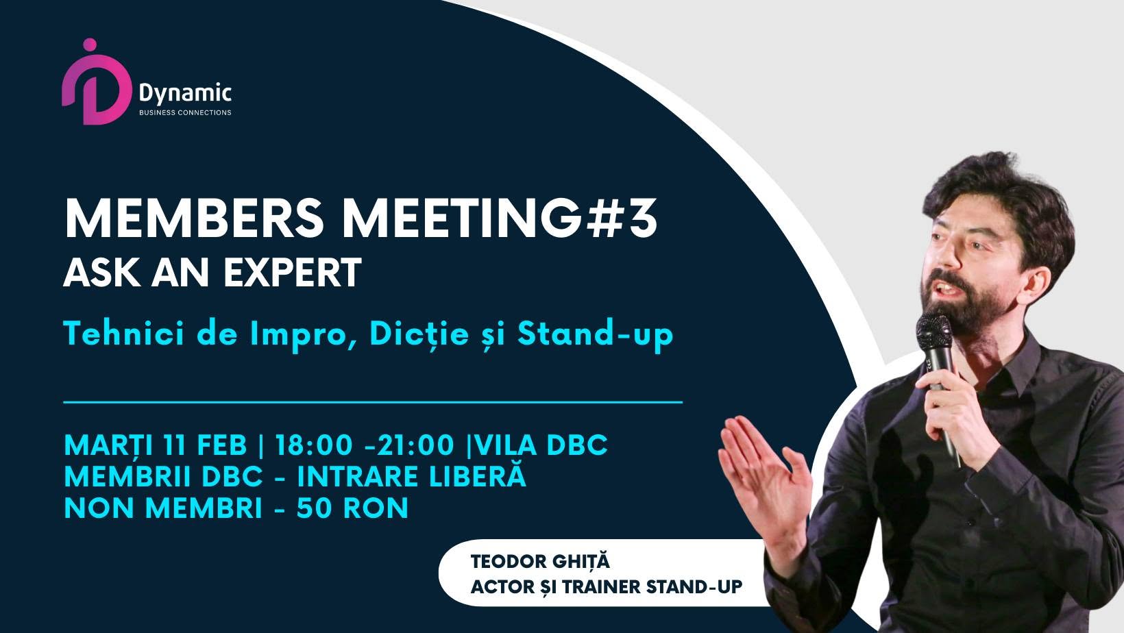 Members Meeting#3 - Tehnici de Impro, Dicție și Stand-up