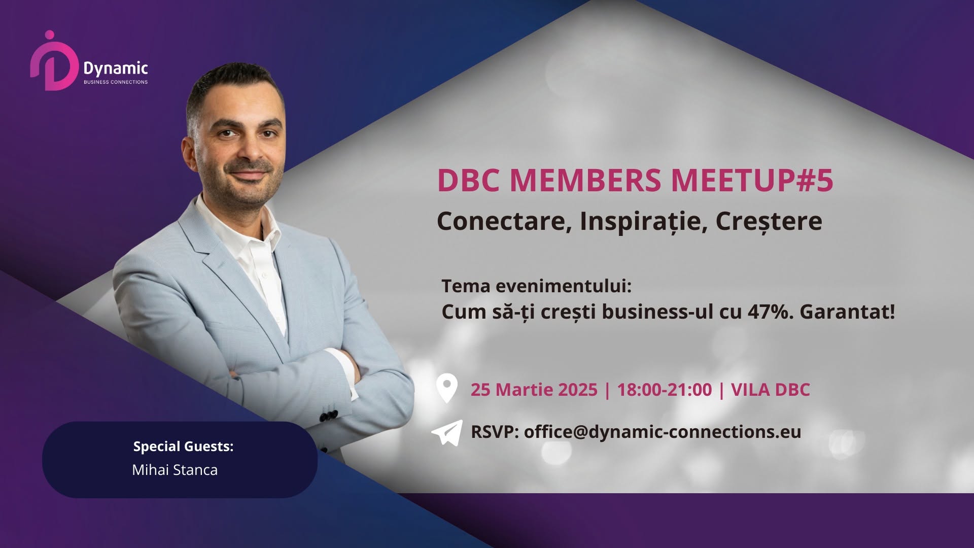 DBC MEMBERS MEETUP#5 – Conectare, Inspirație, Creștere