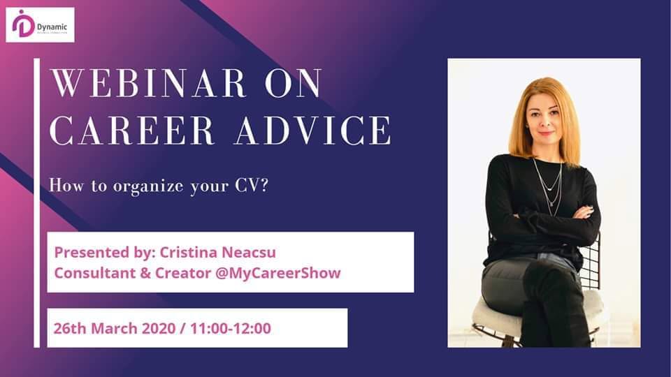Webinar: Career Advice – How to organize your CV