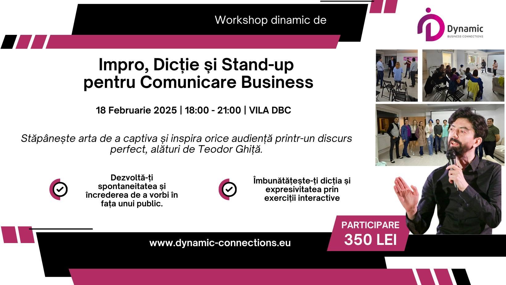 Exprimă-te cu Impact: Workshop de Impro, Dicție și Stand-up pentru Business