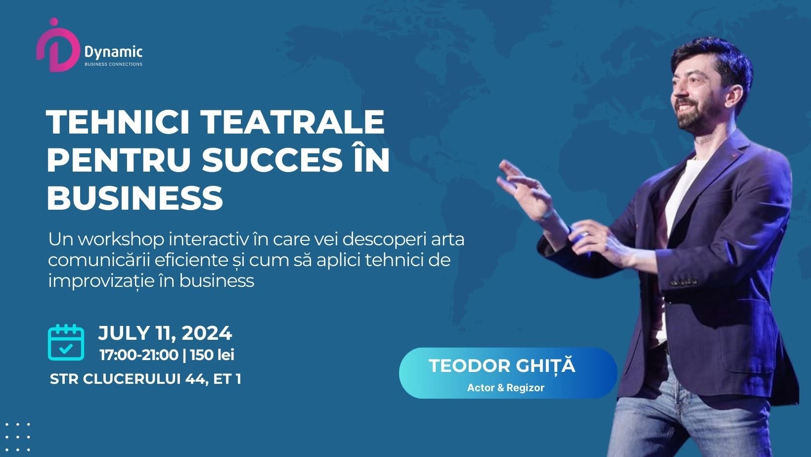 Workshop interactiv: Tehnici teatrale pentru succes în business!