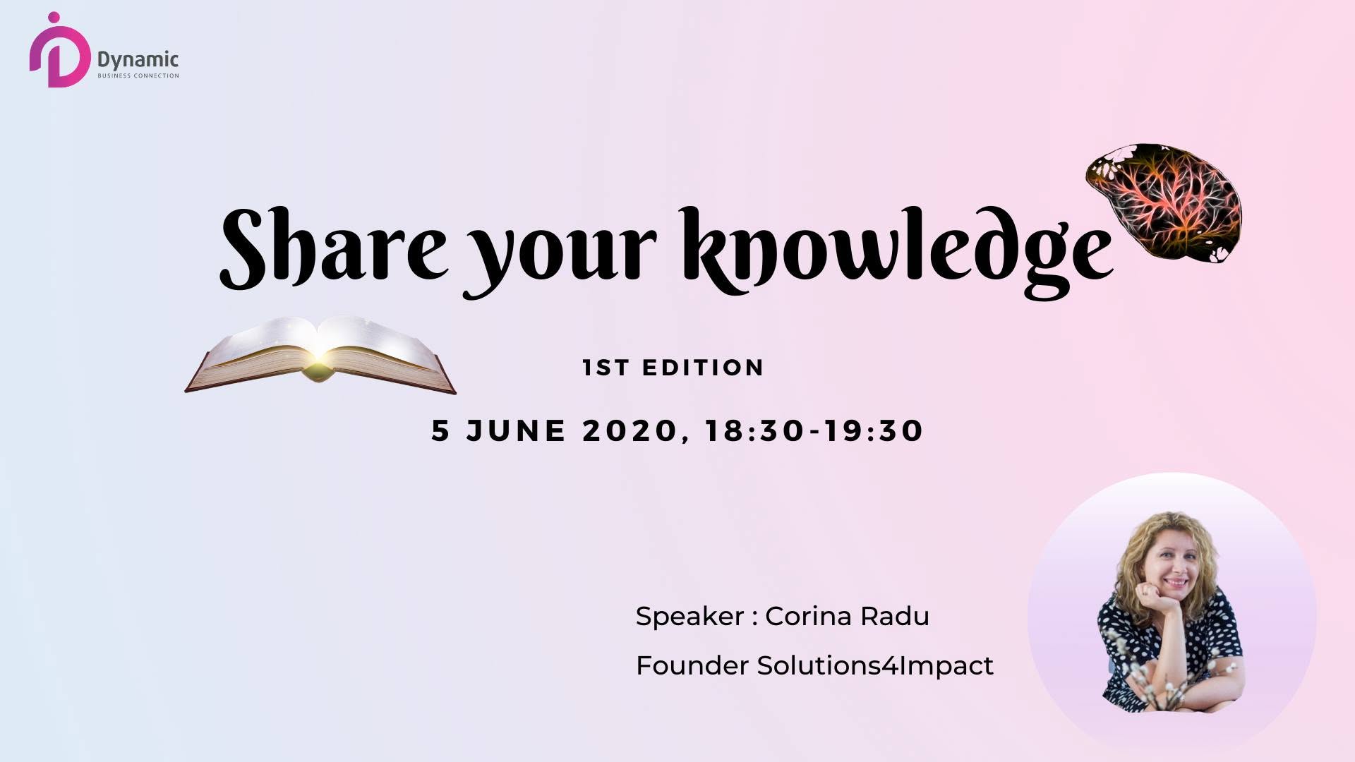 Share your knowledge - 1st Edition