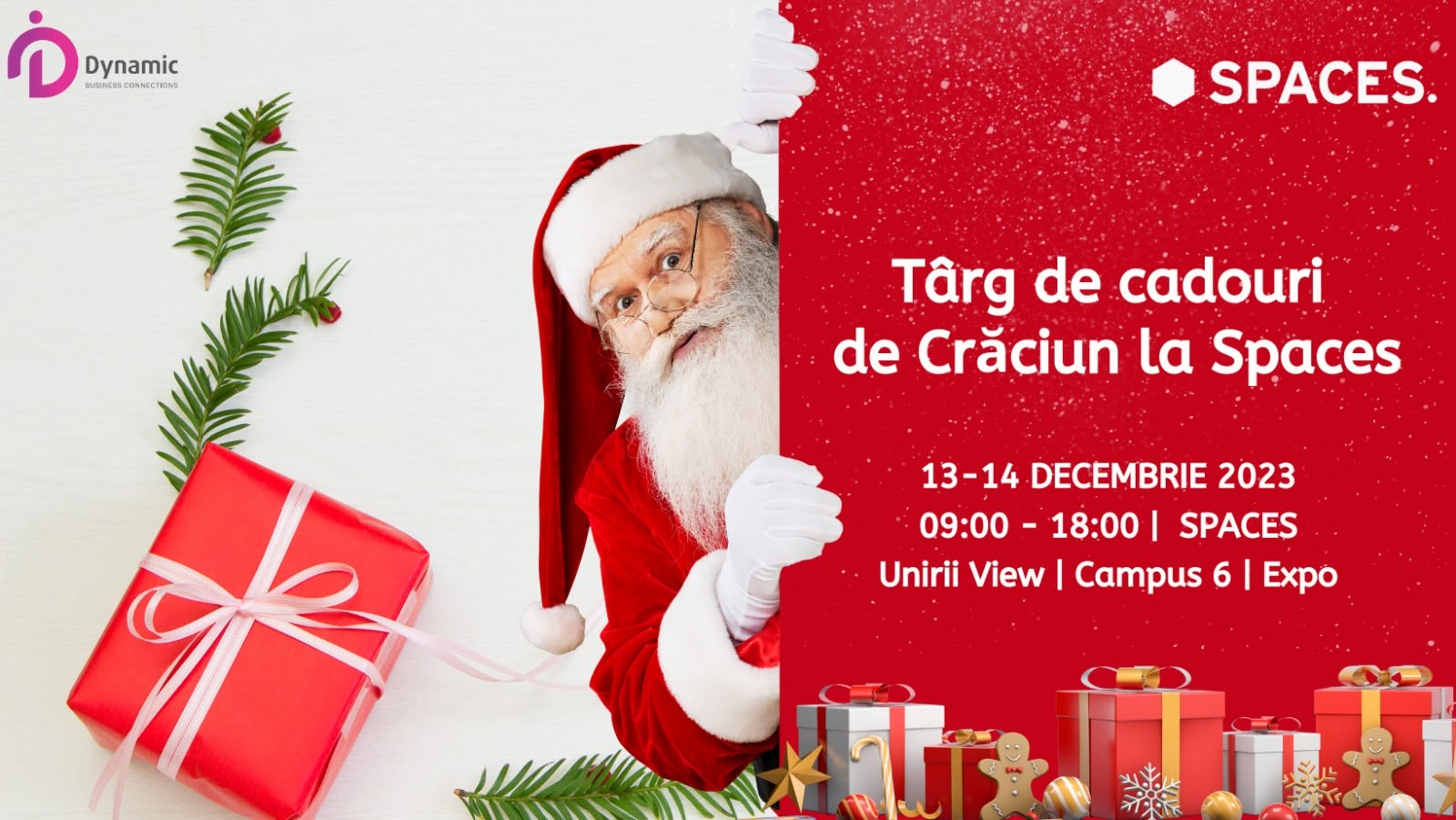Târg de cadouri de Crăciun la Spaces